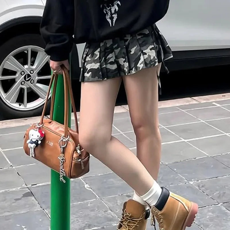 Aiertu  -  Trendy Camouflage Pleated Skirts Low Waist Mini Skirt Y2k Streetwear Summer Clothes Woman P82-CI17 Aiertu