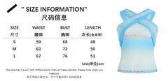 Aiertu  -  Two Piece Outfits Woman Tie Dye Floral Print Mesh Asymmetrical Skirt and Top Matching Sets Y2k Summer P67-EI28 Aiertu
