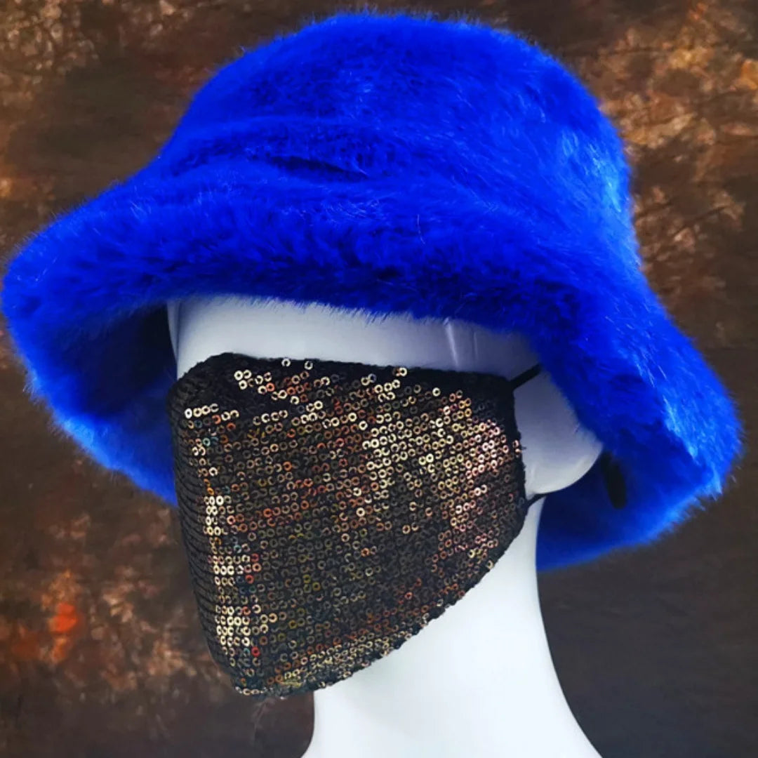 Aiertu  -  Winter 58-60cm XL Faux Fur Bucket Hat For Women Outdoor Warm Luxury Oversize Fisherman Hat Girl Trendy Party Long Fur Panama Cap Aiertu