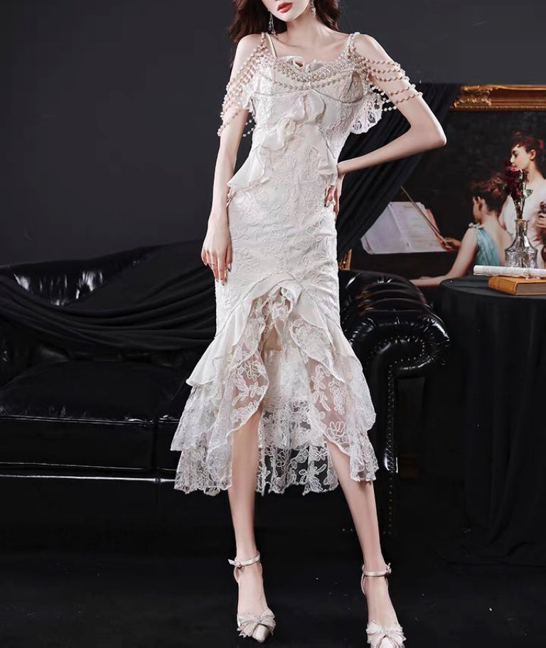 Aiertu  Baroque Pearl Royalcore Statement Dress Aiertu