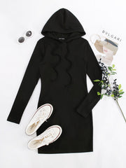 Aiertu - Slim Hooded Knitted Dress Aiertu