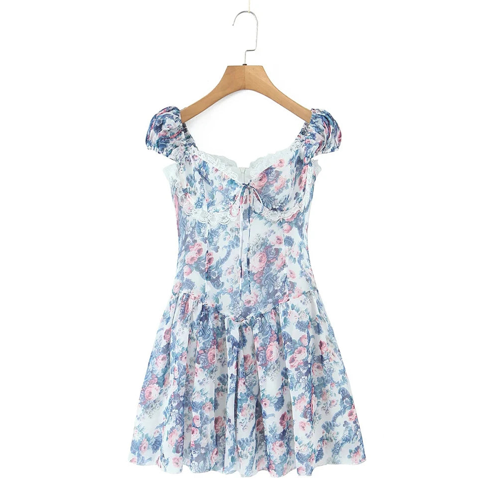 Aiertu  -  Hit Color Slimming Dresses for Women Square Neck Sleeveless High Waist Temperament Dress Female Style Aiertu
