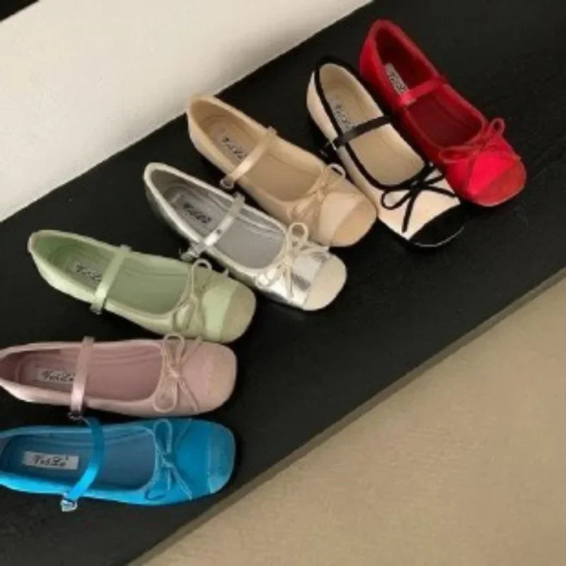 Aiertu  -  Women Flat Shoes Fashion Round Toe Shallow Slip On Ladies Soft Ladies Mary Jane Ballerinas Flat Heel Casual Ballet Sho Aiertu