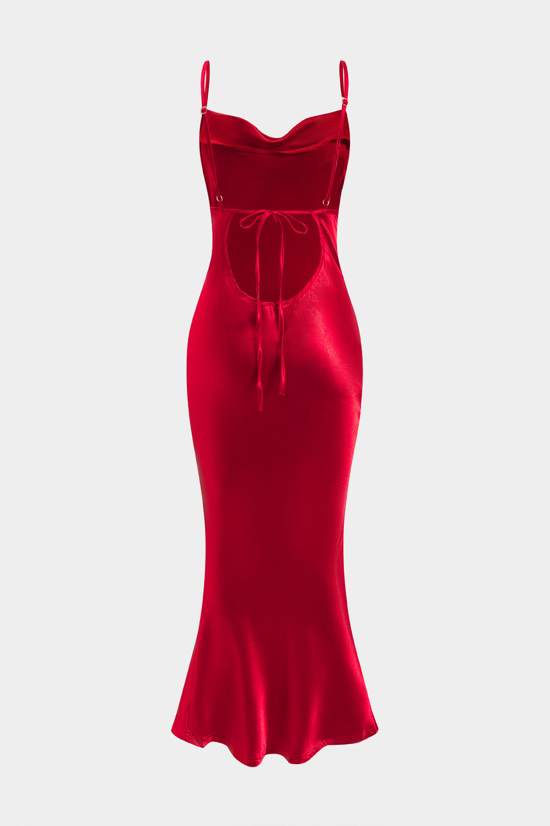 Aiertu  Satin Backless Slip Midi Dress aiertu
