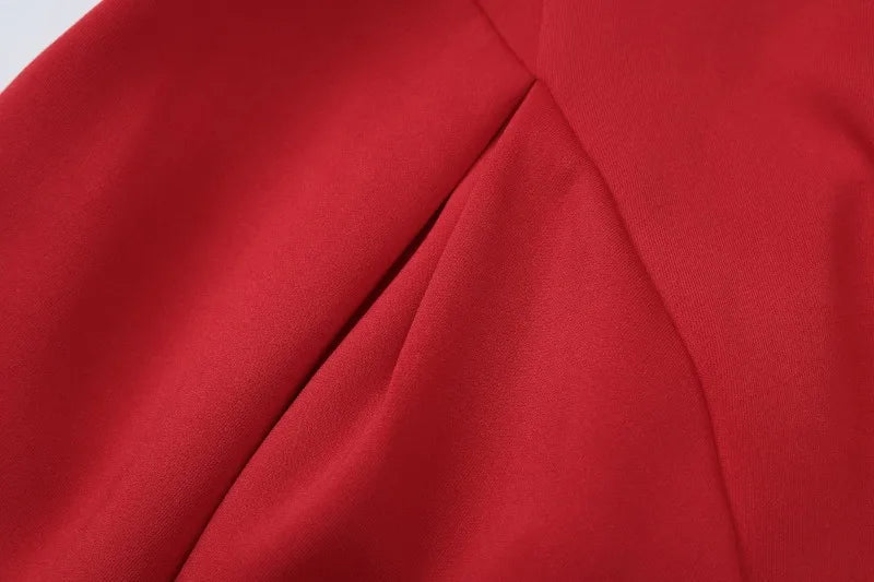 Aiertu  -  Sexy Backless Spaghetti Strap Mini Dress For Women Solid Slim High Waist Patchwork Ruffle Dress Party Club Short Dresses Aiertu