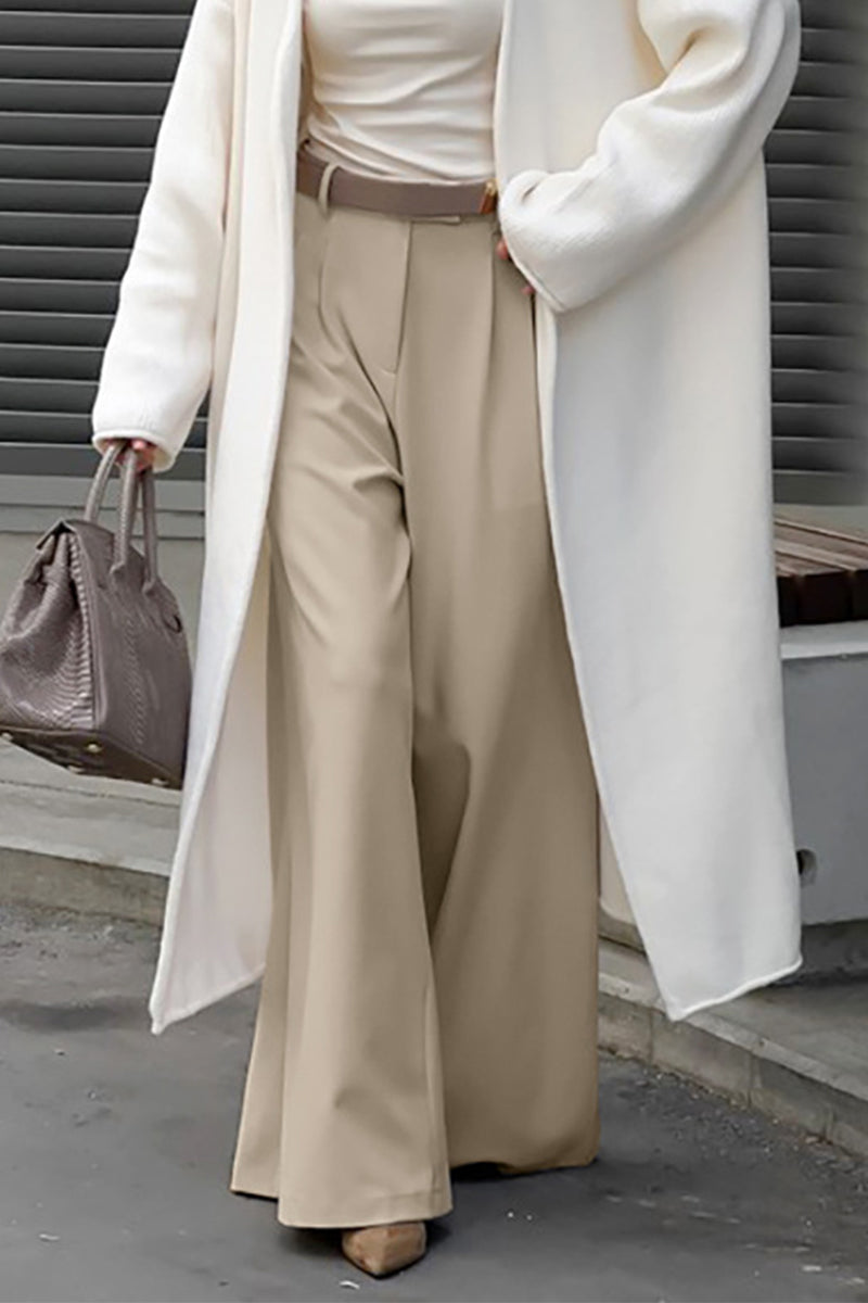 Aiertu  -Casual Street Patchwork Loose High Waist Wide Leg Bottoms(No waist belt) aiertu