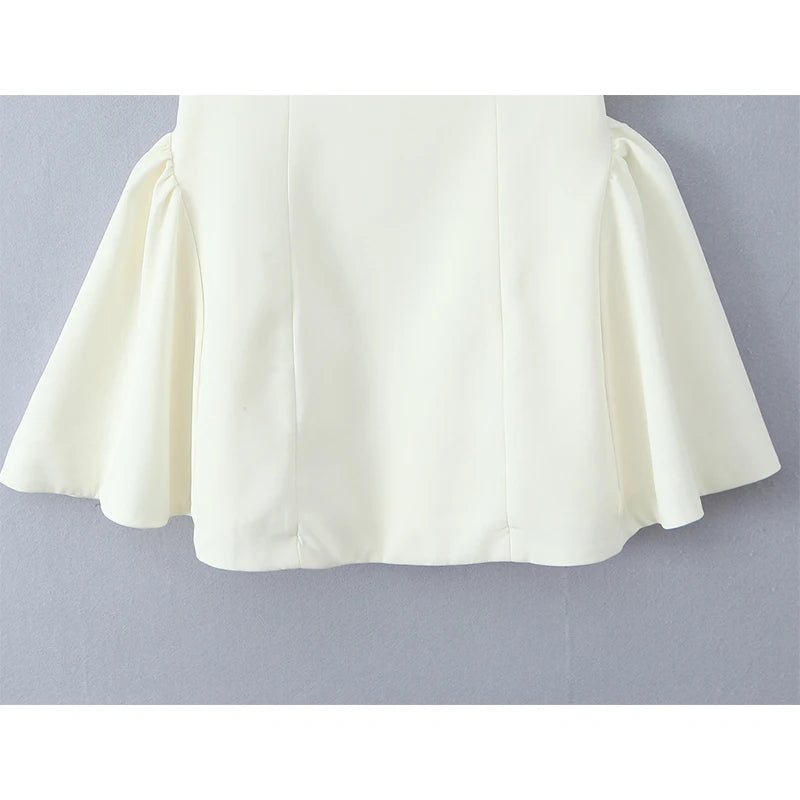 Aiertu  -  High Street Women Elegant White Party Mini Dress Sexy Backless Sleeveless Bridesmaids Robe Summer Aiertu