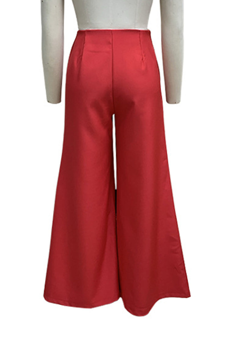 Aiertu  -Casual Daily Loose High Waist Wide Leg Bottoms aiertu