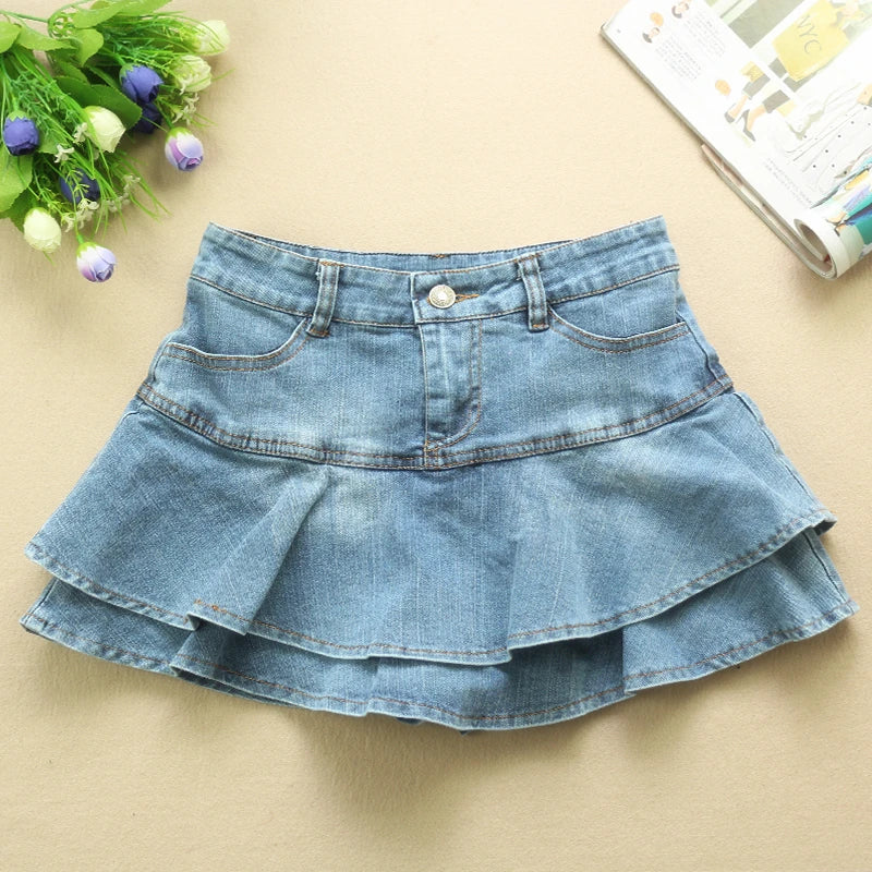 Aiertu summer inspo Ruffle Pleated Shorts Skirts Women Summer Low Waist A Line Y2K Denim Skirt Mini Short Jeans Skirts Outdoor Sex Skirt Woman Aiertu