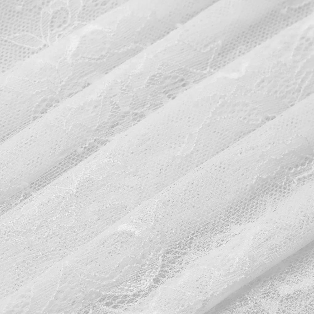 Aiertu  -  Y2K Summer Mesh See Though Black Lace Beach Dress Women Sexy O-neck Sleeveless White Dress Club Holiday Women Dress High Street Aiertu