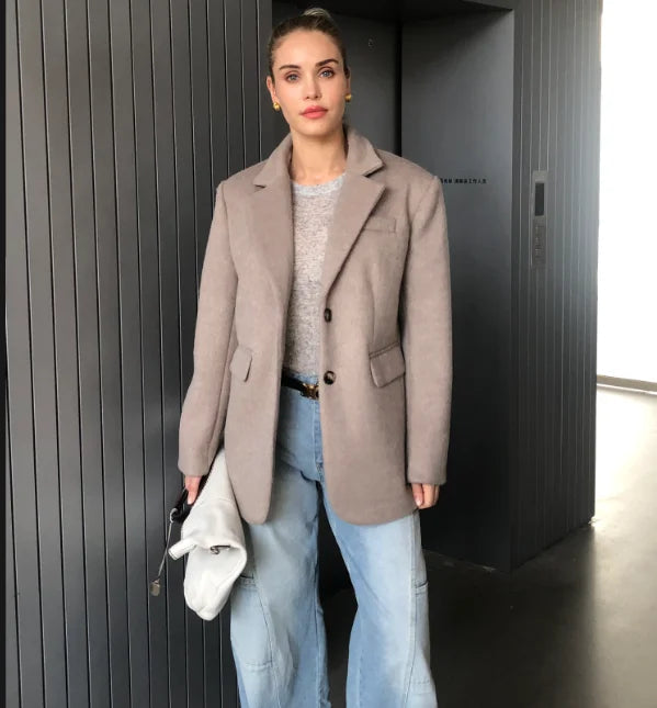Aiertu  -  2026 Fall / Autumn Winter New Women Fashion Basic Wool Jacket Basic Blazer Aiertu