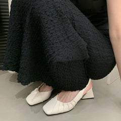 Aiertu  -  Summer Elegant Ladies Sandals Fashion Ladies Elastic Flat Heel Women Shallow Party Shoes Square Heel sandalias de mujer Aiertu