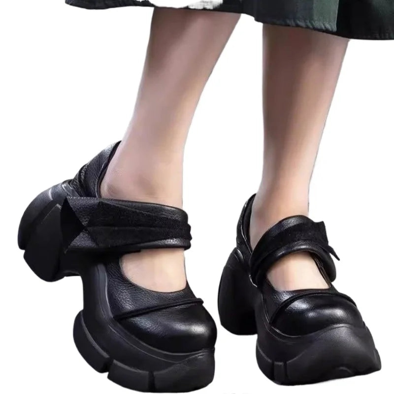 Aiertu  -  New High Heel Women's Sandals Lace-up Platform Shoes Casual Fashion Women's Shoes High Heels Mary Jane Shoes Aiertu