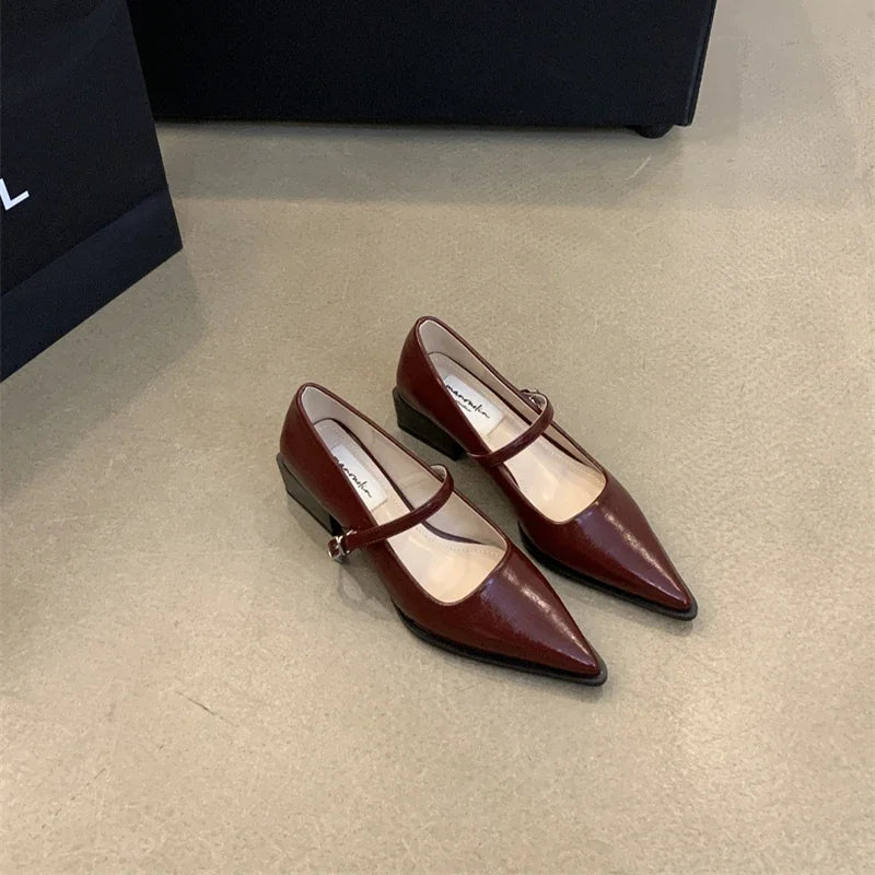 Aiertu  Keely Retro Pointed Toe Pumps Aiertu