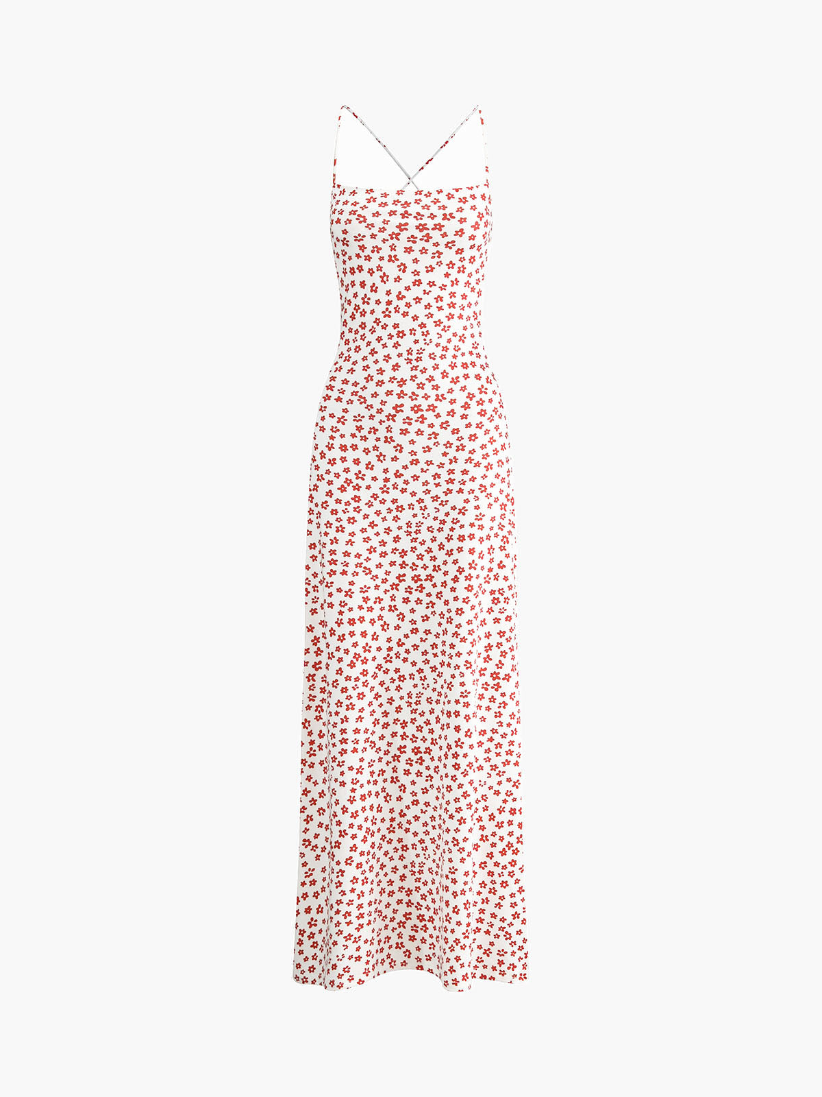 Aiertu  Strappy Floral Print Crisscross Flowy Long Sundress shopify