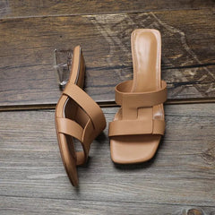 Aiertu  -  New Fashion Women's Summer Sexy Elegant Sandals Cool Midheel Slippers Casual Female Single Shoes Chaussure Femme Aiertu