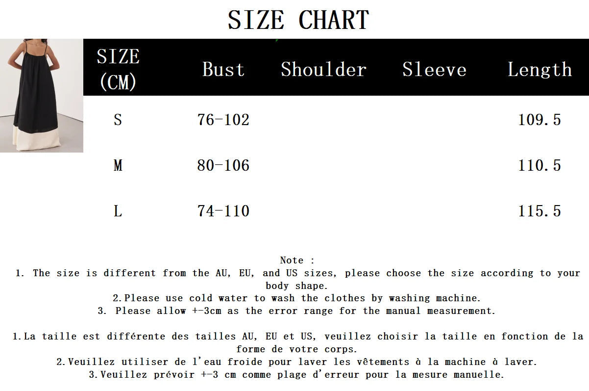 Aiertu  -  Solid Patchwork Loose Long Dress Women 2025 New Sleeveless Backless A-line Maxi Dress Summer Beach Holiday Casual A-line Vestido Aiertu