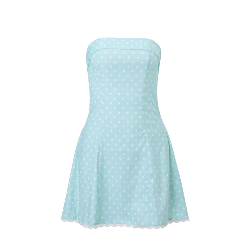 Aiertu  Summer New Fashion Sexy and Pure One-shoulder Bustier Dress Aiertu