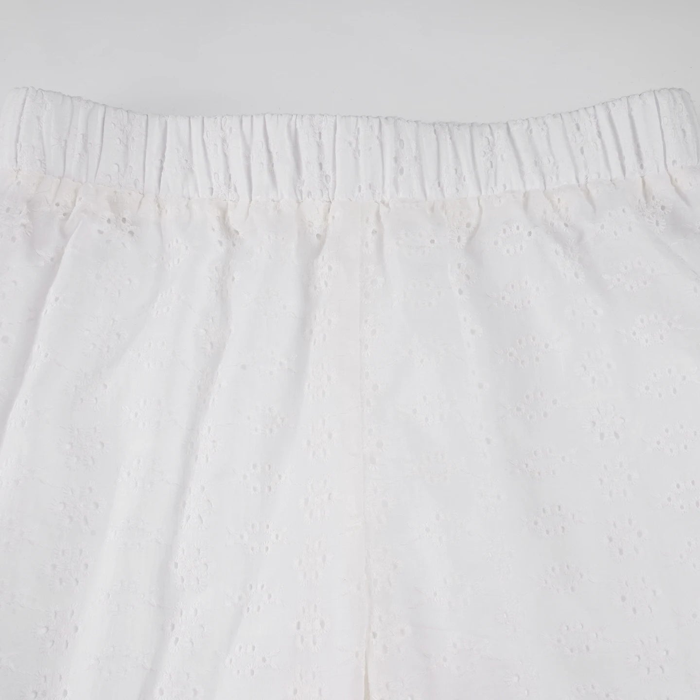 Aiertu  -  Fairycore Hollow Out Knitted Casual Pants White Low Rise Loose Straight Pants y2k Aesthetic Women Holiday Style Trousers Aiertu