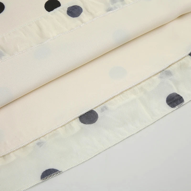 Aiertu  -  Fashion Polk Dot Printed Edible Tree Fungus Trim Skirts Women Holidays Zipper-Up Mesh Half Double Layers Bottoms 2026 Aiertu
