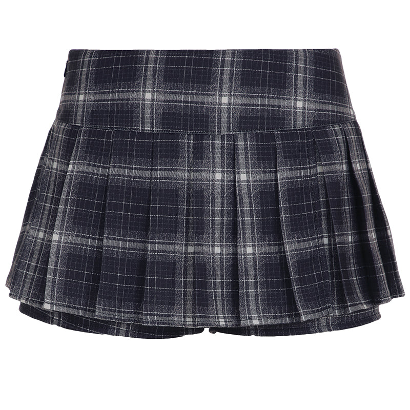 Aiertu - summer inspo England Style Plaid A-Line Skirt Preppy Style Simple All-Match Basic Women Mini Skirt Trendy Fashion Clothes Aiertu