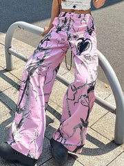 Aiertu  -Vintage Dopamine Graffiti Casual Pants aiertu