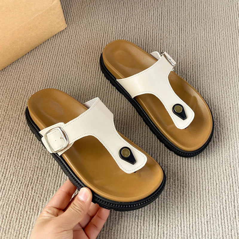 Aiertu  -  Summer Women Cork Slippers Outdoor Flip Flops Sandals Slippers Women Couple Beach Sandals for Women Shoes for Women Aiertu