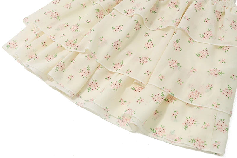 Aiertu  Off Shoulder Sexy Floral Print Mesh Bow Fashion A-line Bodycon Pleated Mini Dress Summer New Sweet Cute Party Vestidos Aiertu
