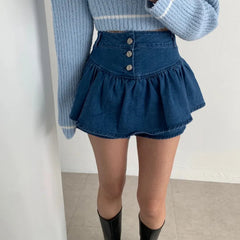 Aiertu  -  Korean Y2K Sheath High Waist Solid Color Shorts Skirts 2025 Spring Women's Slim Fit Hotsweet Sexy Style Harajuku Denim Skirt Aiertu