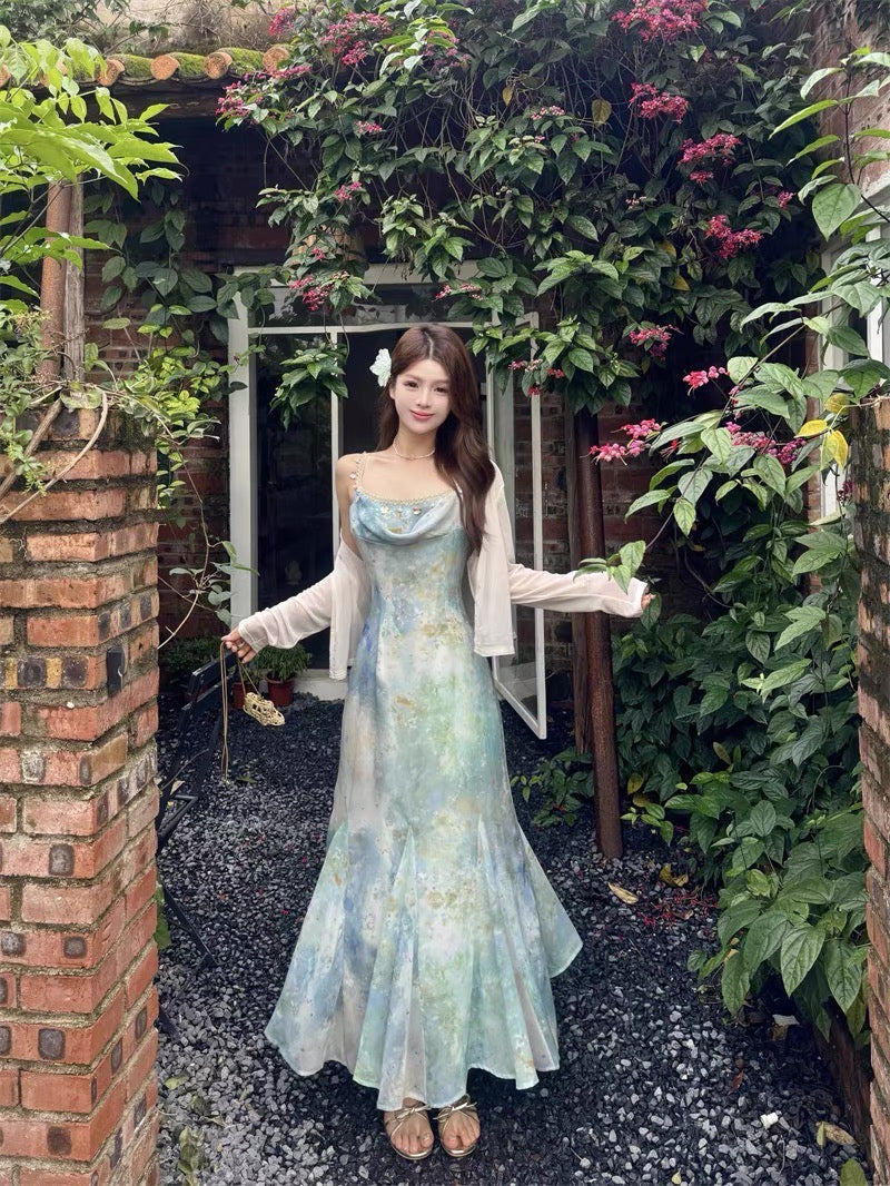 Aiertu  Sea Siren Ethereal Essence Style Dress Aiertu