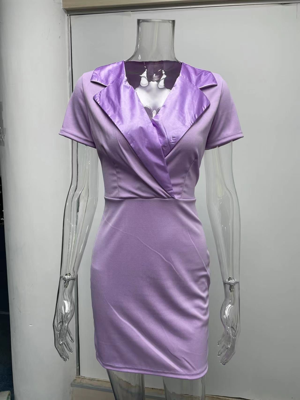 Aiertu Party Dresses Elegant Office Lady Long Sleeve Printed Suit Dress Fashion PU V Neck Wrap Mini Dresses Dress for New Year 2025 Aiertu