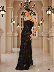 Aiertu  -  Formal Occasion Dresses Maxi Black Appliques Dresses For Dancing Parties Long Elegant Party Dresses Women New In Aiertu