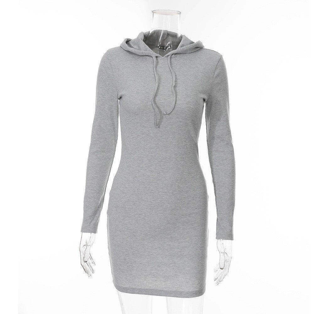 Aiertu - Slim Hooded Knitted Dress Aiertu
