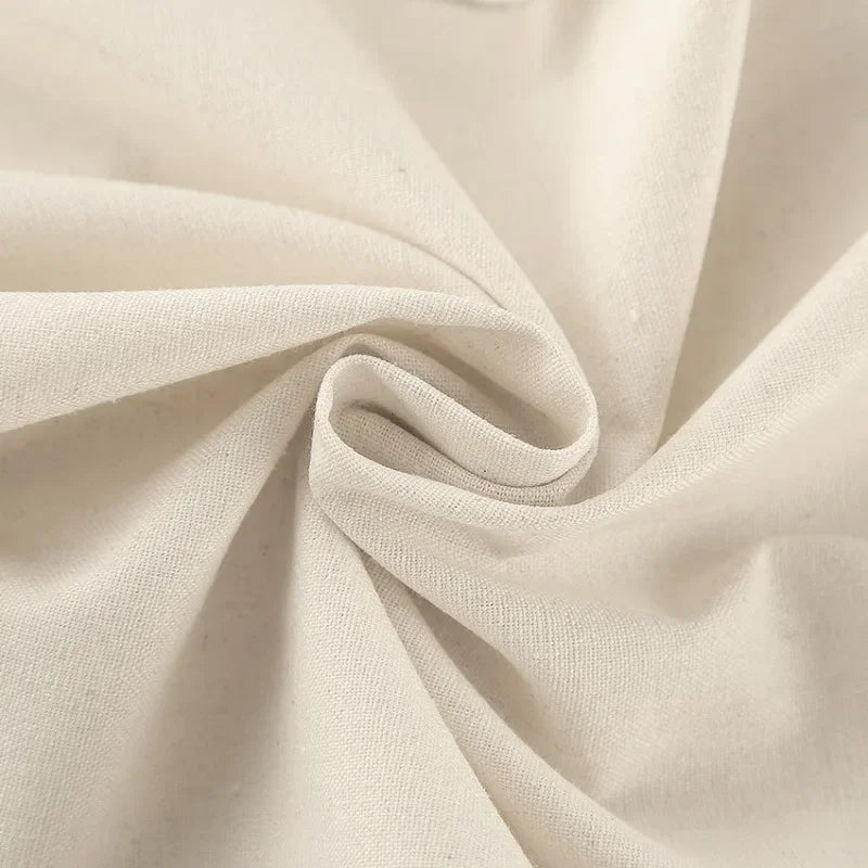 Aiertu  -  Cotton Linen Wide Leg Pants Women Fashion Elastic High Waist Pockets Casual Loose Trousers Streetwear Summer Vacation Bottoms Aiertu
