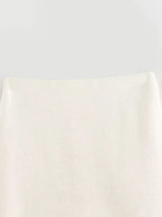 Aiertu  -  Women Summer Pleated Skirts Fashion Solid Splicing High Waist Mid-Calf Female Elegant Street MIDI Skirt Clothing Aiertu