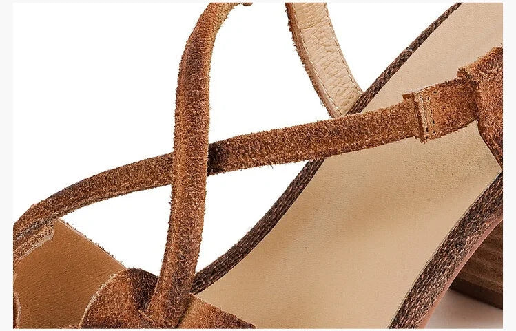 Aiertu  -  Luxury Women's Sandals Summer Fashion Ankle Strap Hollow Shoes Outdoor Comfortable Elegant High Heels Women Sandals Aiertu