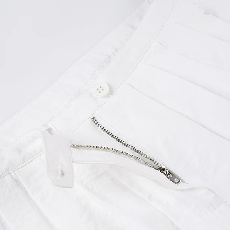 Aiertu  -  Sexy See Through Holiday Pants Summer Streetwear y2k Low Rise Loose Pleated Trousers Korean Fashion Ladies Casual Capris Aiertu