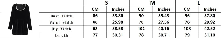 Aiertu  Women Black Rhinestone Decor Velvet Mini Dress Elegant Square Neck Long Sleeve High Waist A-line Dresses Lady Evening Party Gown Aiertu