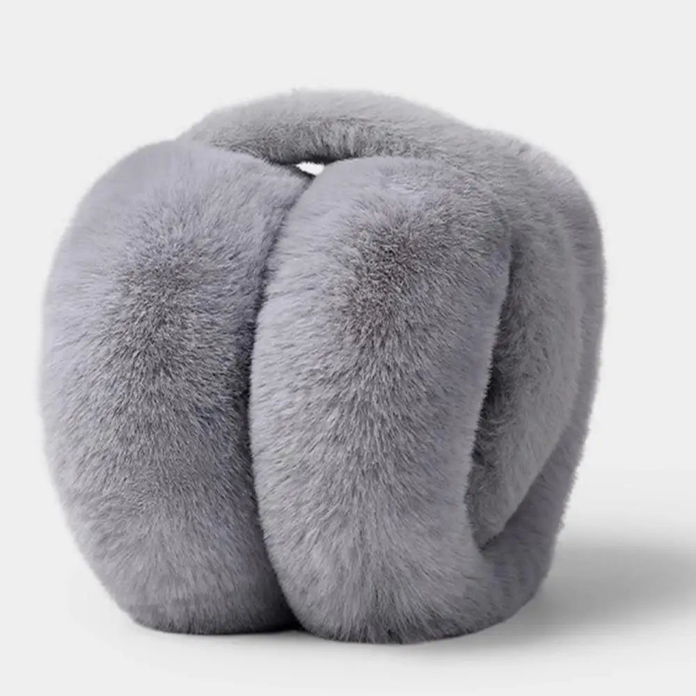 Aiertu  -  Solid Color Soft Plush Ear Warmer Winter Warm Earmuffs Fashion Ear Cover Outdoor Cold Protection Ear-Muffs Folding Earflap Aiertu