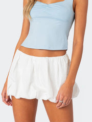 Aiertu  -  New Fashion Women Mini Bubble Skirt Casual Summer Solid Color Elastic Waist A-Line Skirt For Beach Vacation Club Streetwear Aiertu