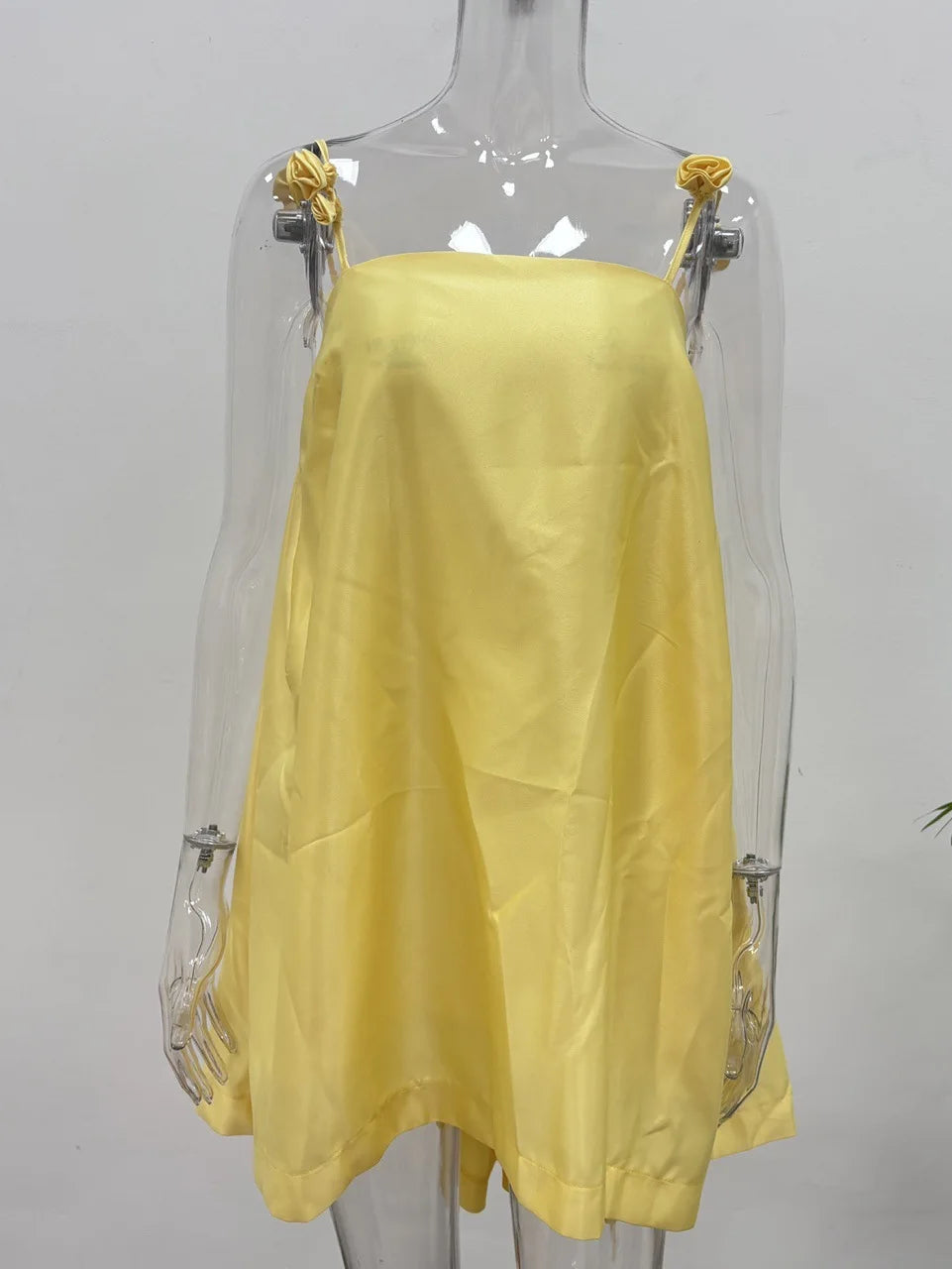 Aiertu  -  Summer 3D Floral Loose Slip Beach Dress Women Sexy Strapless Backless Mini Dress Lady Holiday Party Evening Dress Gown 2025 New Aiertu