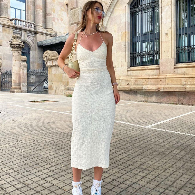 Aiertu - Mid Length Slit Dress Aiertu