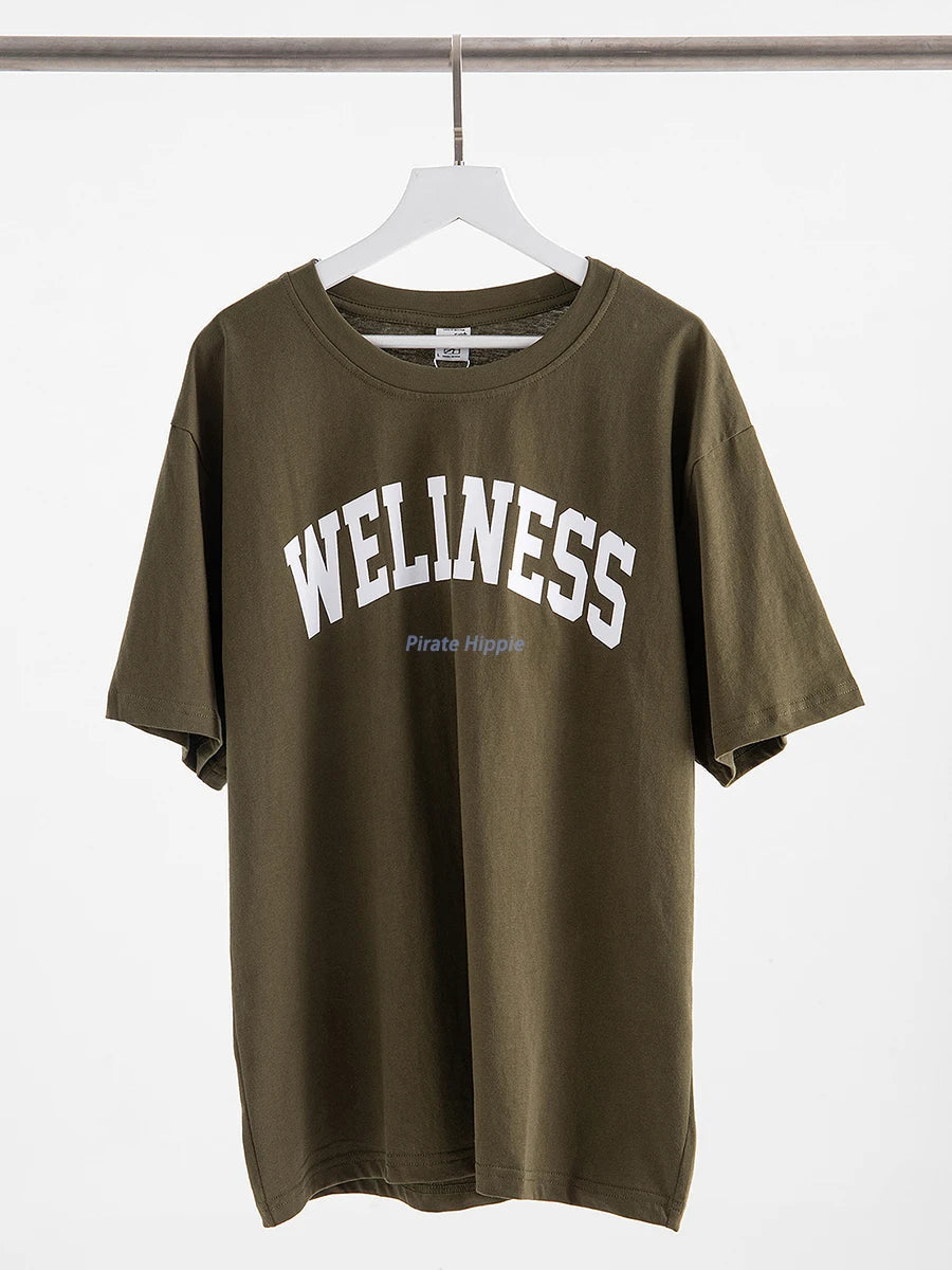 Aiertu  -   Sporty Letter Print T-shirt Women Round Neck Cotton Cozy Casual Short Sleeve Tees 2026 Summer New Classic Fashion T-shirts Aiertu