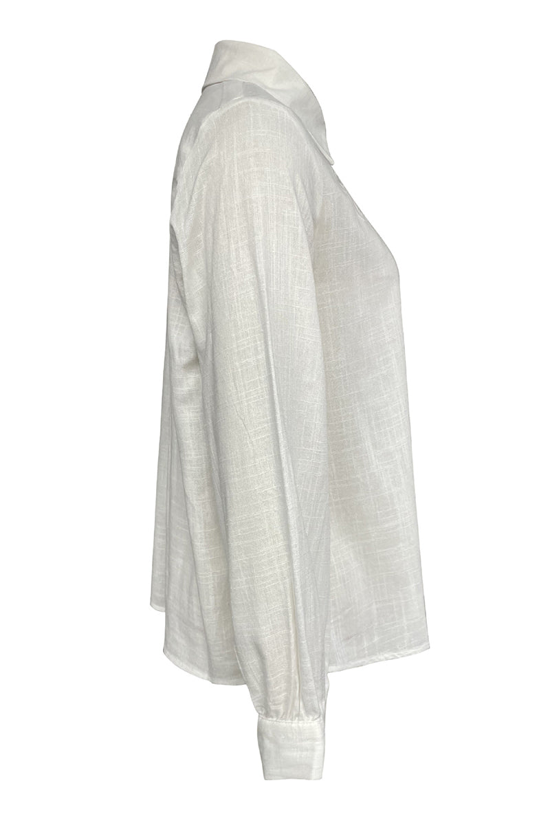 Aiertu  -Casual Hollow Out Turndown Collar Blouses(4 Colors) aiertu