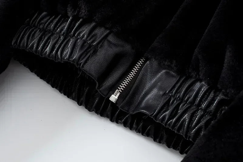 Aiertu  -  Fashion Zipped Up Coat Women's Hooded Outwear Female Parkas Winter Lamb Fur Fleece Coat Y2k Korean Fashion Vintage Crop Jackets Aiertu