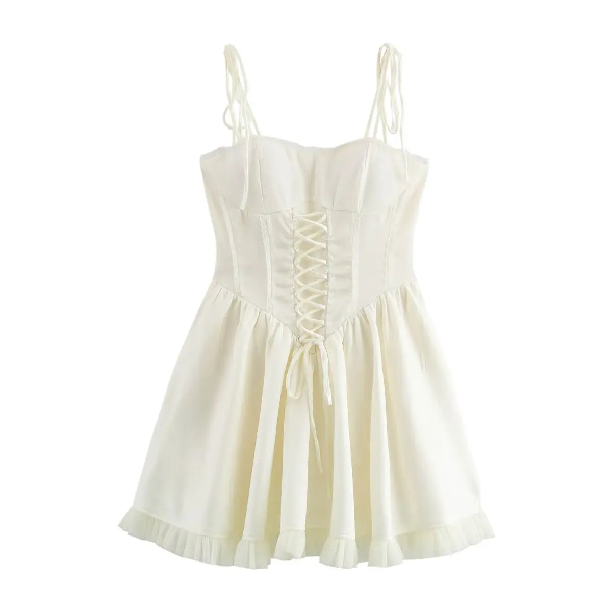 Aiertu  -  European and American style pure sexy slim-fitting strappy suspender dress niche design short skirt Aiertu