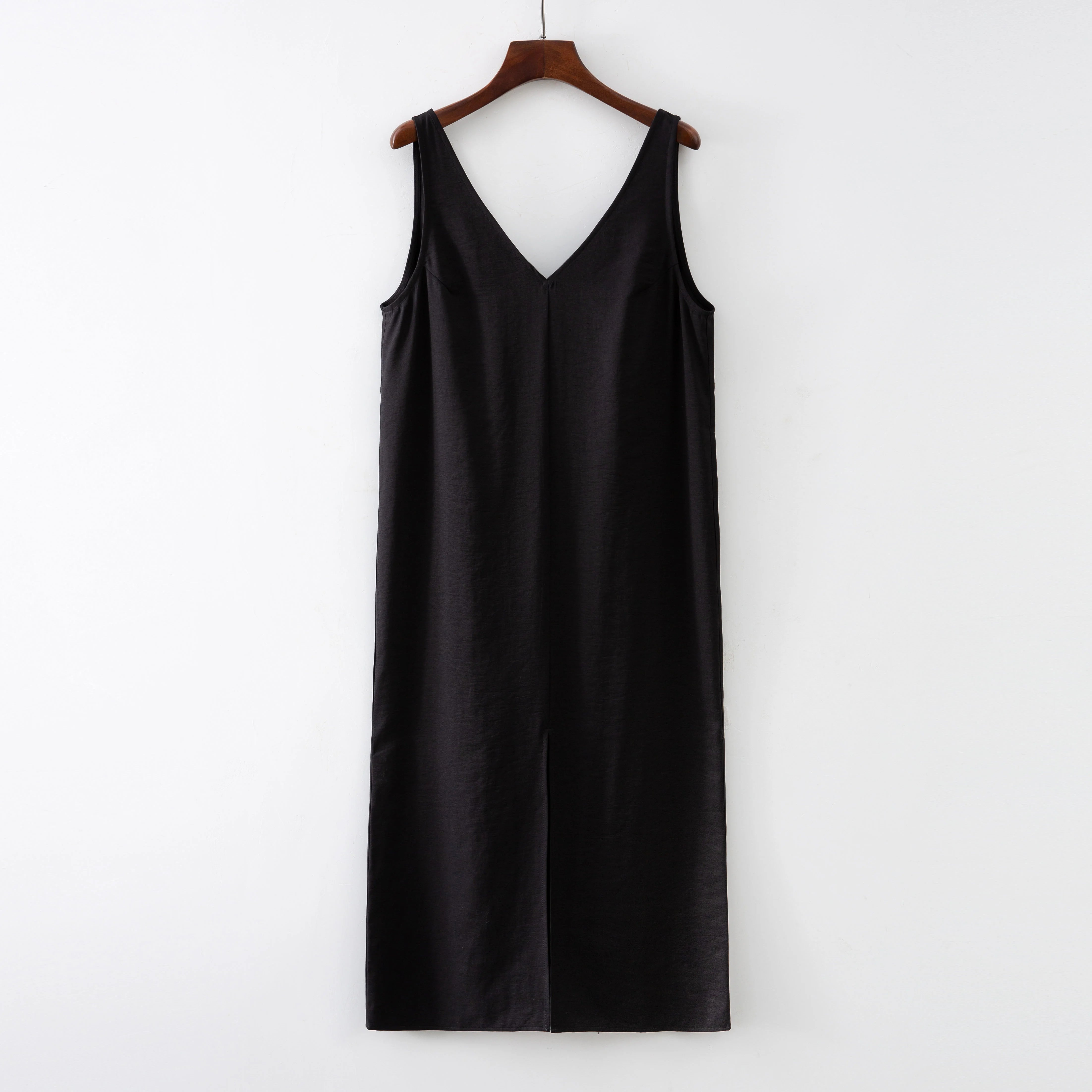 Aiertu  -  2026 Summer Women Solid White V Neck Sleeveless Fashion Dress Split Tank Dress Aiertu