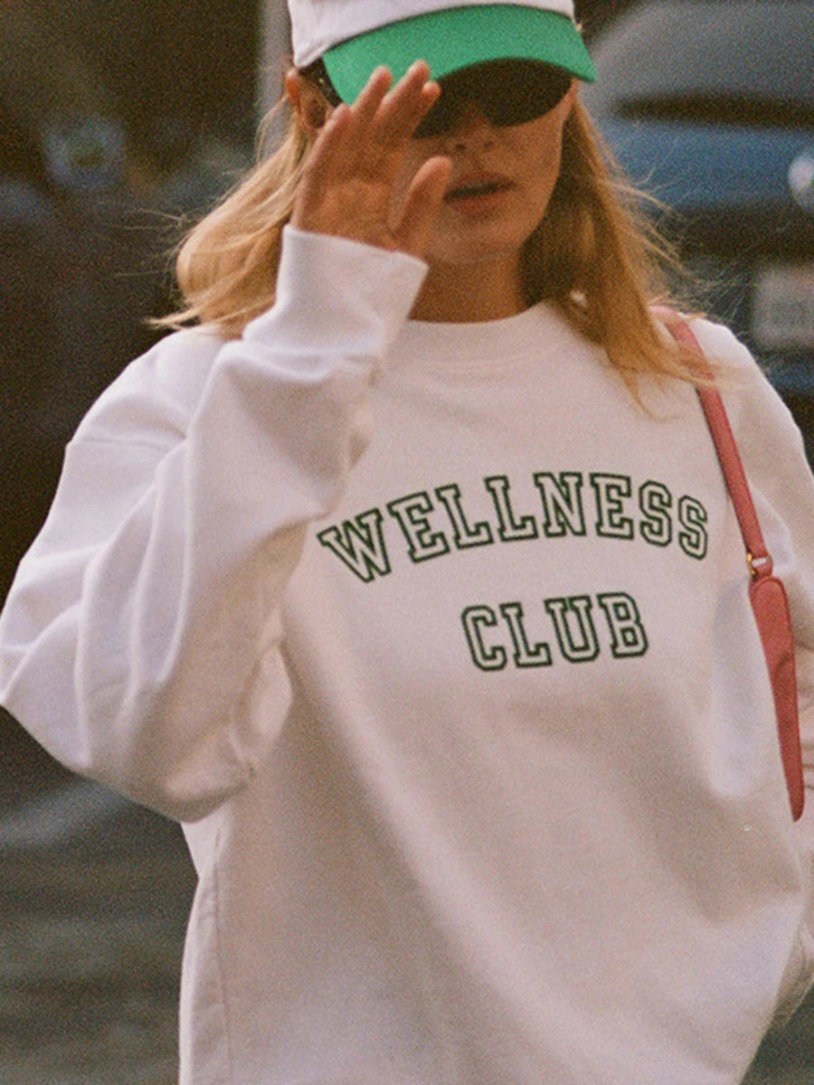 Aiertu  -   New York Letter Print Sweatshirt Women Classic O Neck Long Sleeve Pullover Autumn Casual Vintage Sporty Rich Sweatshirt 2026 New Aiertu