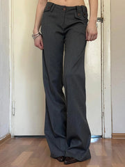 Aiertu  Vintage Striped Casual Pants for Women Y2K Aesthetic Fashion Chic Trousers Casual Streetwear 90s Bottoms Aiertu