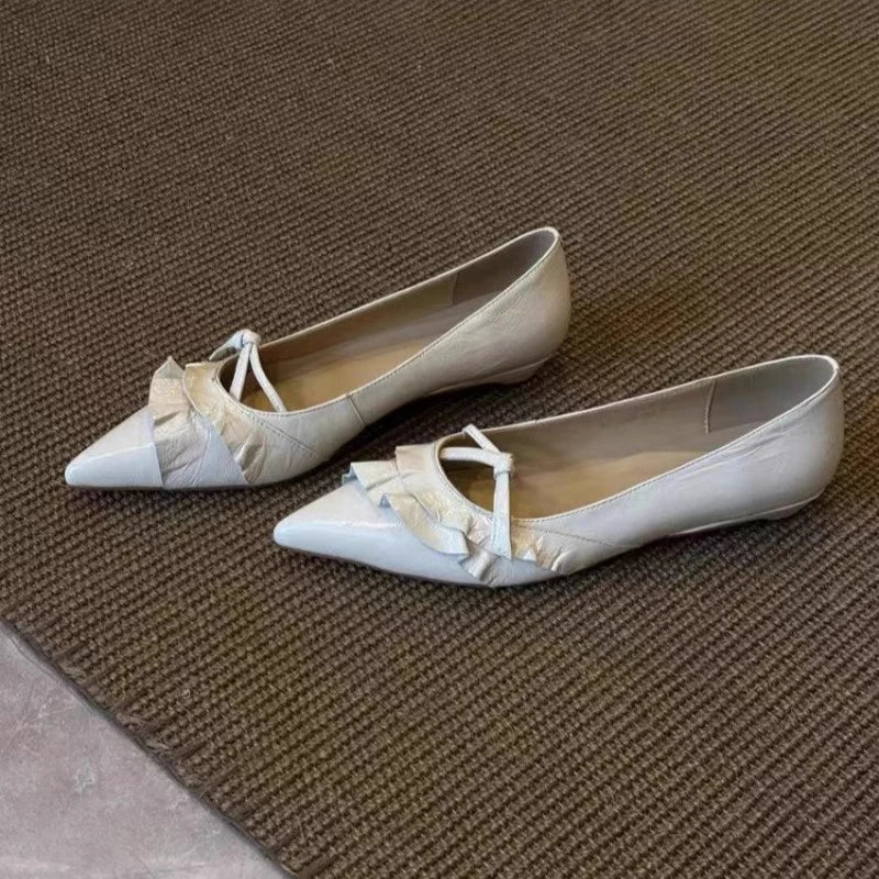 Aiertu  -  Pointed Toe Flats Women's Sandals Sexy Leather Shoes Summer Designer Loafers Dress Casual Shoes Office Mujer De Zapatillas Aiertu